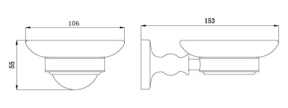 Мыльница стеклянная RUSH Crete, 5х11х15 см, цвет белый с бронзой, CR35411