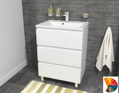 Тумба напольная под умывальник Bali New 750х450 3 ящика (ШхГхВ) 748х446х860