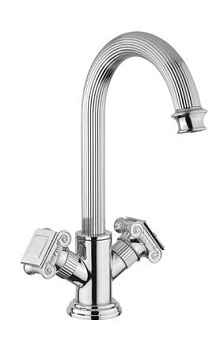 OLIMP-LS2-03/24-Sw Смеситель на раковину с донным клапаном, золото, ручки Swarovski OLIMP-LS2-03/24-Sw Смеситель на раковину с донным клапаном, золото, ручки Swarovski