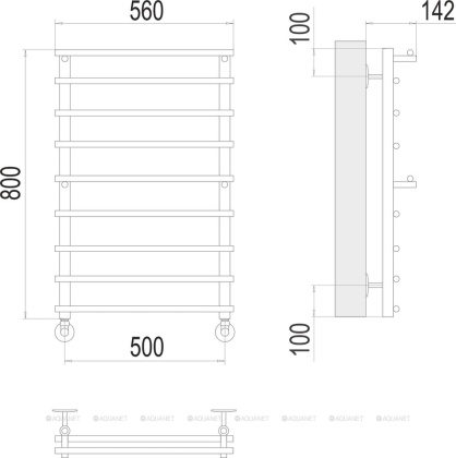 Полотенцесушитель Terminus Вента П8 500х800
