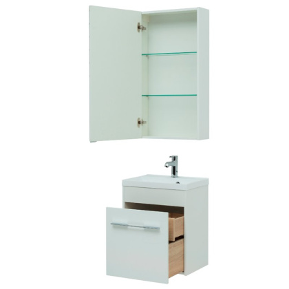 Мебель для ванной Aquanet Августа 50 белый (ручка хром)