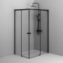 W94G-403-12090-BТ Душевое ограждение X-Joy Square Slide 120х90, Черный, прозрачное
