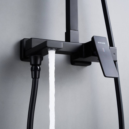 Душевая система Shevanik S4636H, черный