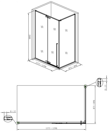 Душевой уголок Allen Brau Fantasy 160x90 3.11005-00 хром Душевой уголок Allen Brau Fantasy 160x90 3.11005-00 хром