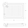 Акриловый поддон BelBagno TRAY-BB-AH-120/80-15-W-R