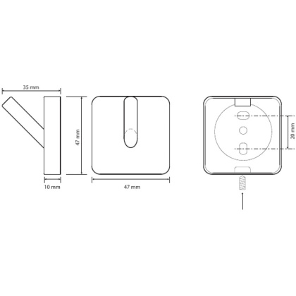 Крючок Bemeta Solo 139106172 Хром