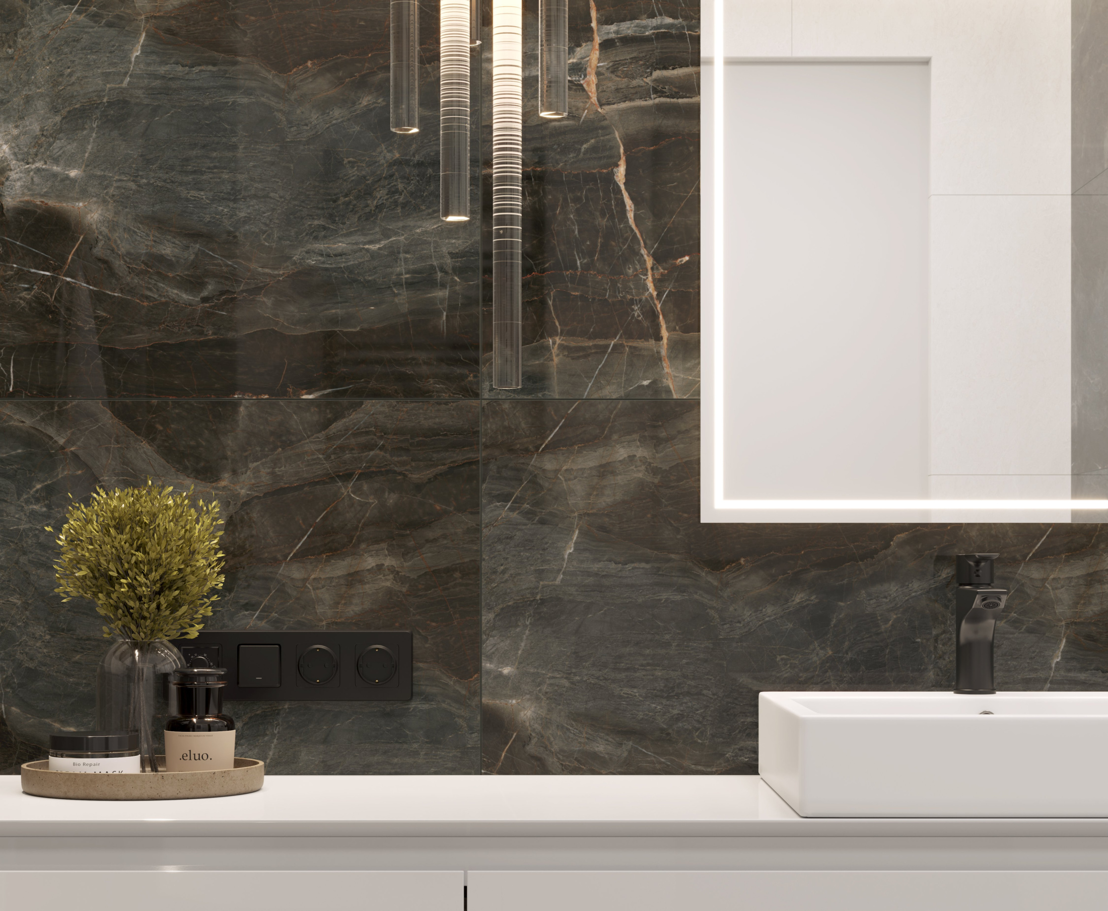 Stellar Wind Керамогранит темно-серый 60x60 Полированный