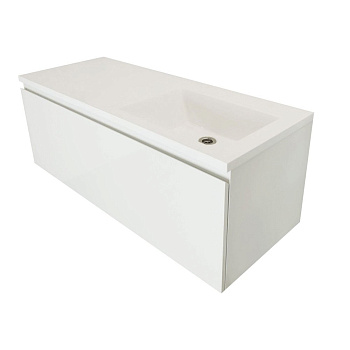 Тумба подвесная под умывальник Dallas Luxe 1000х482 правосторонняя 1 ящик (ШхГхВ) 992х476х430