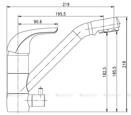 Смеситель для кухни Aquanet Kitchen AF777-44С Смеситель для кухни Aquanet Kitchen AF777-44С