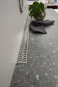 Душевой лоток 45 см Creto Zigzag CRE-450 ZH с решеткой, хром