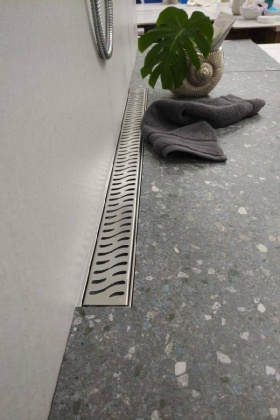 Душевой лоток 35 см Creto Zigzag CRE-350 ZH с решеткой, хром