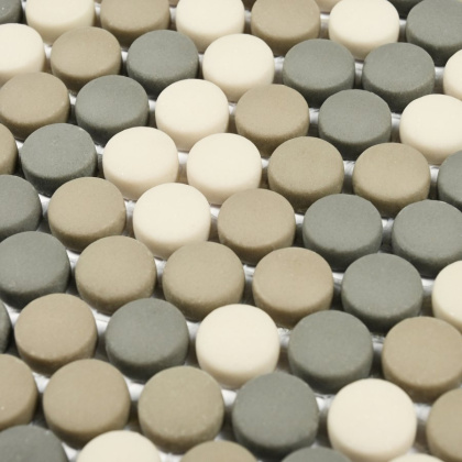 Мозаика стеклянная Pixel mist белый, графитовый, серый 32,5см*31,8см*6мм (1уп/11шт) матовая