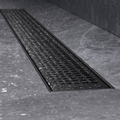 W01SC-P11-080-01BM MasterFlow Трап для душа линейный универс затвор Cut Gradient 80см цвет черн мат