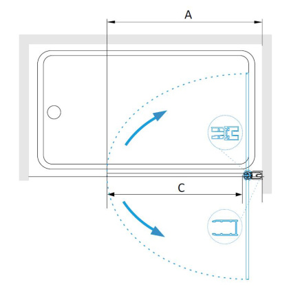 Шторка на ванну RGW SC-109 (H-1400), RGW 4111109107-11