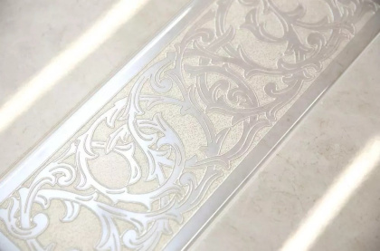 Декор HGD\B504\15147 Монсанту 3 серый светлый (15см*40см*8мм) (10шт/0,6м2) орнамент, шт