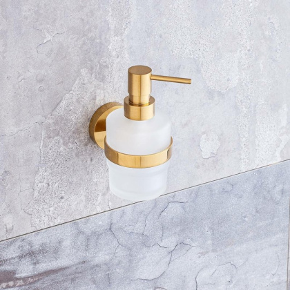 Дозатор для жидкого мыла Bemeta Sablo 160109102 Золото матовое, 200 мл