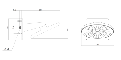 Верхний душ Inspire VSHD-3I5CCH, хром