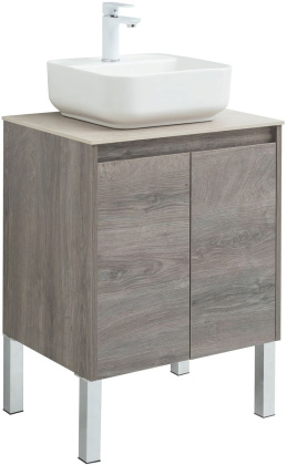 Тумба под раковину Aquanet Nova Lite 60 дуб рошелье (2 дверцы)