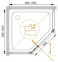 ECO-O-P-1-100-C-Cr Душевой уголок ECO-O-P-1-100-C-Cr Душевой уголок