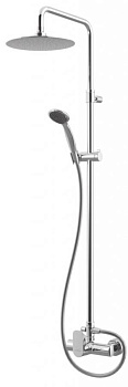 CZR-B-CDA-01 Душевая стойка телескопическая со смесителем, с верхним и ручным душем, верхний душ диаметр 230 мм из ABC Исполнение: Хром  CZR-B-CDA-01 Душевая стойка телескопическая со смесителем, с верхним и ручным душем, верхний душ диаметр 230 мм из ABC Исполнение: Хром