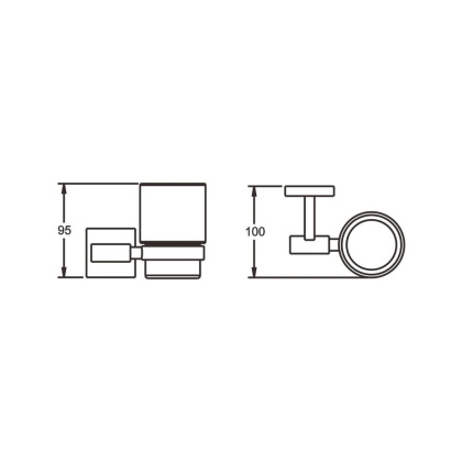 Стакан керамический с держателем, RG3012H Rose, Золото с черным Стакан керамический с держателем, RG3012H Rose, Золото с черным