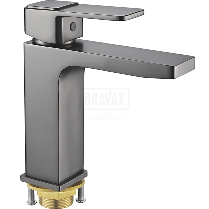 Смеситель для раковины латунь, оружейная сталь S9701T Смеситель для раковины латунь, оружейная сталь S9701T