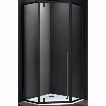 Душевой уголок Penta VSP-3P900CLB, 900*900, черный, стекло прозрачное
