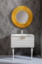 Тумба Linea 80 белая+Золото 842-080-WG Boheme