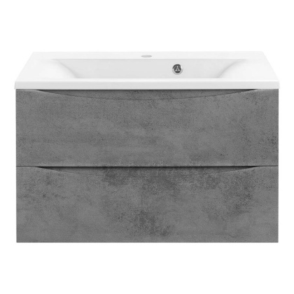 База под раковину Mia 800 подвесная, 2 выкатных ящика soft close, Beton