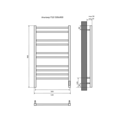 Полотенцесушитель электрический Aquatek (Акватек) Альтаир П10 500х900 мм, подключение скрытое к сети электропитания / электропровод с вилкой, с терморегулятором и таймером quick touch, нержавеющая сталь AISI 201, гарантия 5 лет Полотенцесушитель электрический Aquatek (Акватек) Альтаир П10 500х900 мм, подключение скрытое к сети электропитания / электропровод с вилкой, с терморегулятором и таймером quick touch, нержавеющая сталь AISI 201, гарантия 5 лет