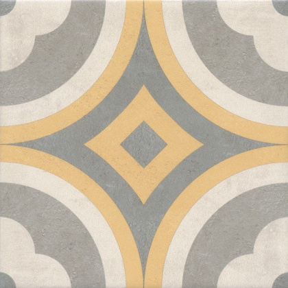 Декор VT\A465\5009 Эрмитаж 6 желтый/оранжевый/серый 20см*20см*6,9мм (1уп/10шт)матовый, шт