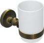 Подстаканник одинарный RUSH Crete, 10х6х13 см, цвет белый с бронзой, CR35310
