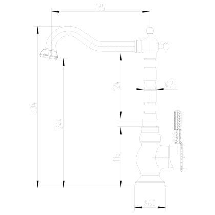 Смеситель  Lemark Jasmine LM6645B для кухни