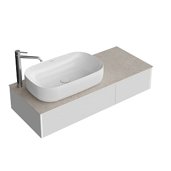 Тумба MAGICA подвесная 120, 2 ящика, утренний серый матовый      Тумба MAGICA подвесная 120, 2 ящика, утренний серый матовый