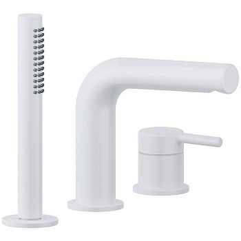 Смеситель на борт ванны EXCELLENT Pi AREX.1233WH (белый мат)