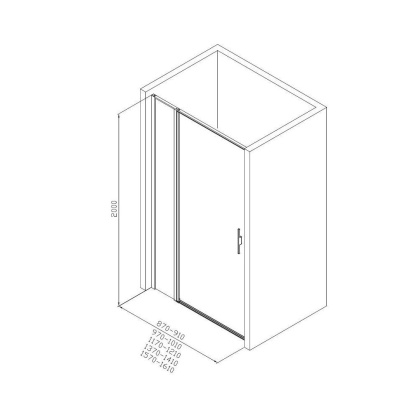 Душевая дверь Allen Brau Priority 160 3.31039.BBA черный браш