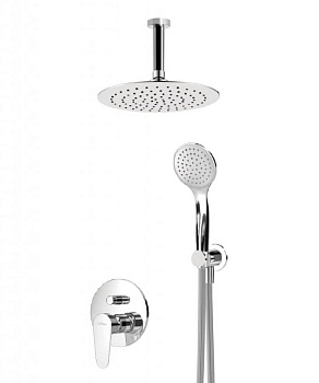 CZR-B-DSIS-NOP Душевая система с дивиатором для верхнего и ручного душа, потолочный верхний душ из ABC Исполнение: Чёрный матовый  CZR-B-DSIS-NOP Душевая система с дивиатором для верхнего и ручного душа, потолочный верхний душ из ABC Исполнение: Чёрный матовый