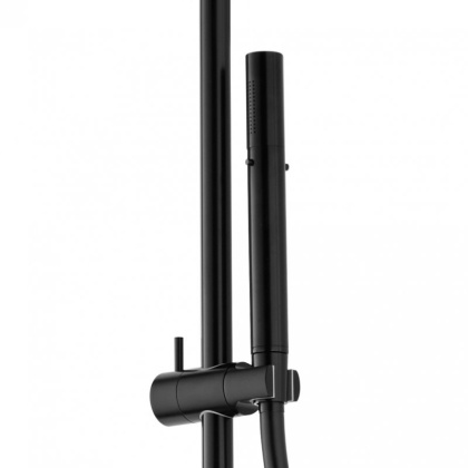 ECO-CVD-BORO Душевая стойка со смесителем для ванны, верхний душ диаметр 25,5 см, ручной душ двухфункциональный, брашированное золото ECO-CVD-BORO Душевая стойка со смесителем для ванны, верхний душ диаметр 25,5 см, ручной душ двухфункциональный, брашированное золото