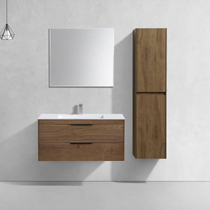 База под раковину Chiara 2D 1000 подвесная, 2 выкатных ящика soft-close, T.Oak