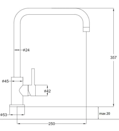 Смеситель для мойки OMNIRES ALBANY AB1451IN (инокс)
