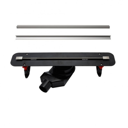 13100036 Линейный трап 950 мм CONFLUO PREMIUM SLIM LINE, ультратонкая модель с дизайн-вставкой Slim Исполнение: Матовый хром 