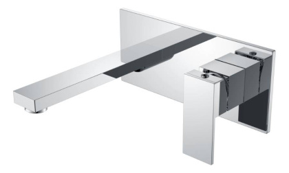 Смеситель для умывальника из стены Qubic Chrome Смеситель для умывальника из стены Qubic Chrome