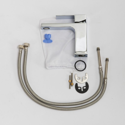 ROMANO Смеситель для раковины без донного клапана, хром ROM-LVM-CRM