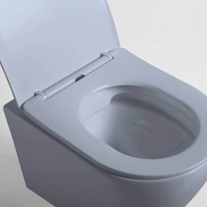 Унитаз подвесной Globo VT1-14SMO безободковый, цвет океан мат., ультратонкое сиденье soft-close