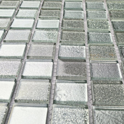 Мозаика стеклянная Shine Silver (чип 4*25*25) 300*300(22шт.-1.98м2), м2 Мозаика стеклянная Shine Silver (чип 4*25*25) 300*300(22шт.-1.98м2), м2
