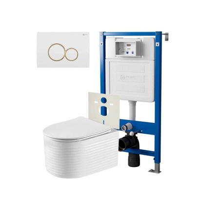 Сет: Система инсталляции Point Элемент для подвесного унитаза PN45120 + Клавиша смыва для инсталляции Point Виктория, белая/золото, PN44061WG + Унитаз подвесной Point Омега безободковый, белый, сиденье дюропласт, микролифт быстросъемное PN41902 Сет: Система инсталляции Point Элемент для подвесного унитаза PN45120 + Клавиша смыва для инсталляции Point Виктория, белая/золото, PN44061WG + Унитаз подвесной Point Омега безободковый, белый, сиденье дюропласт, микролифт быстросъемное PN41902