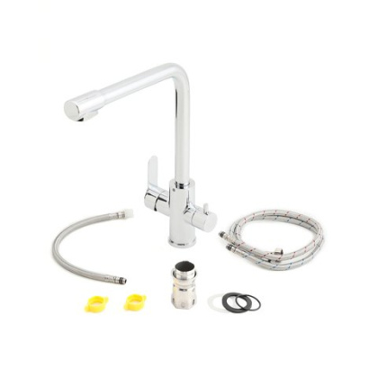 Смеситель для кухни Orange Steel M99-008cr с каналом питьевой воды