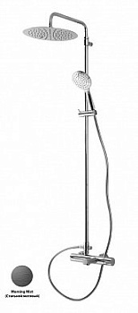 LEAF-CVDA-30-L-MM Душевая стойка телескопическая, с изливом с верхним и ручным душем, верхний душ диаметр 230 мм АБС пластик, исполнение Morning Mist LEAF-CVDA-30-L-MM Душевая стойка телескопическая, с изливом с верхним и ручным душем, верхний душ диаметр 230 мм АБС пластик, исполнение Morning Mist