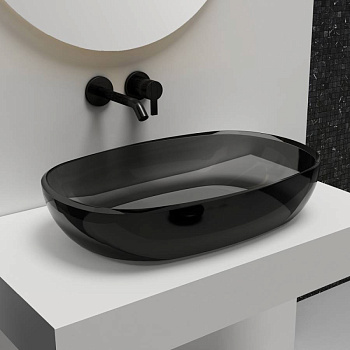 Раковина накладная прозрачная ABBER Kristall AT2805Onyx Раковина накладная прозрачная ABBER Kristall AT2805Onyx