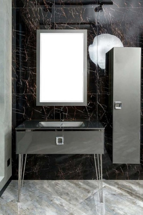 Зеркало Dolce Глянцевый Графит 105x70см 567-GR Boheme